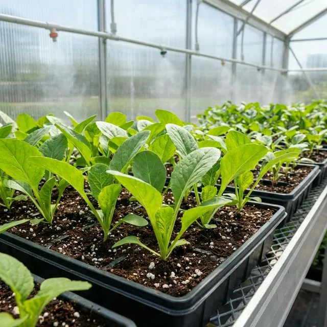 Plants growing in coco peat
